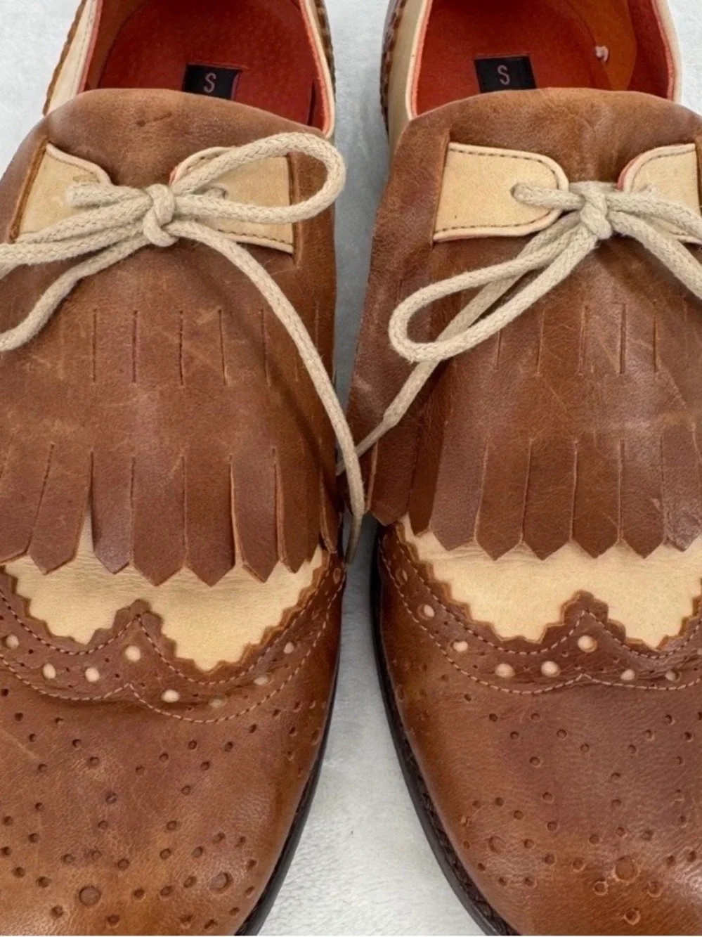 Steve Madden Miltie Oxford Shoes Women’s Size 8.5 Two-tone Kiltie Brogue